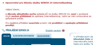Internetové bankovnictví Servis24, Servis 24, Česká spořitelna